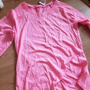 A long sleeve shirt.Pink
